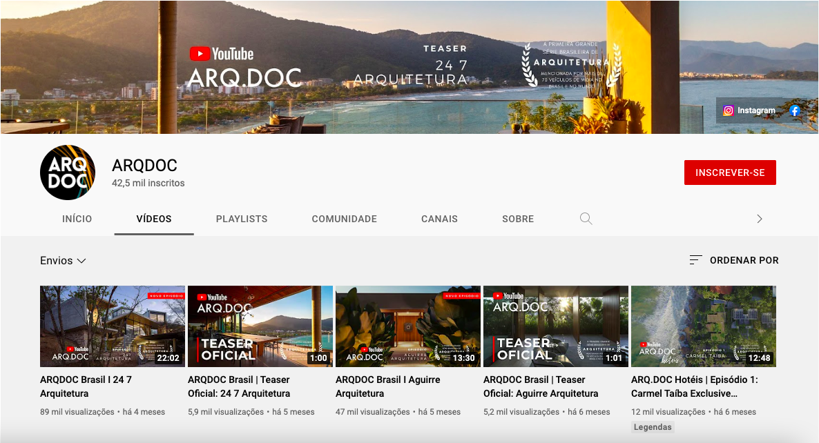 canal de arquitetura ARQ.DOC