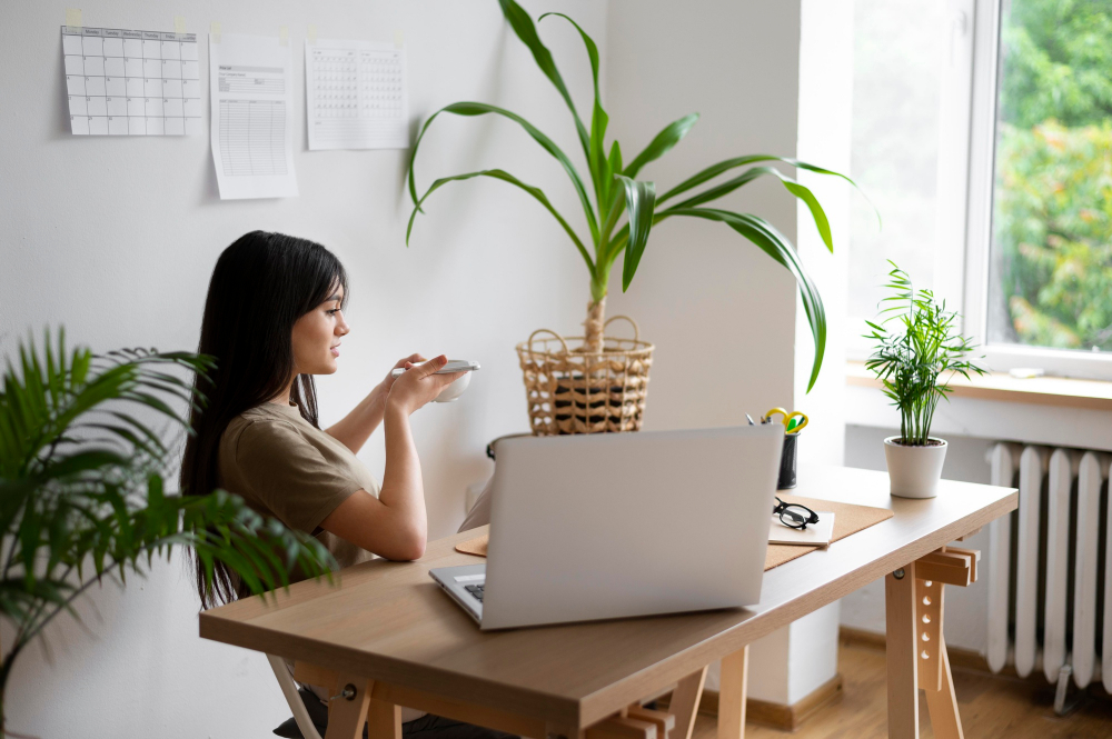 natureza no home office com a neuroarquitetura